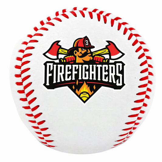 Firefighters Primary Logo Baseball - White