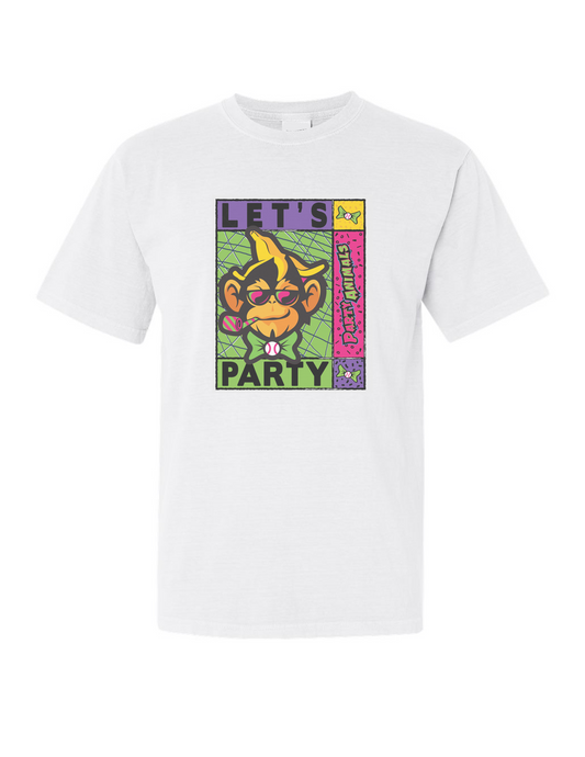 Party Animals Blue84 Bedrock Ringspun T-Shirt - White