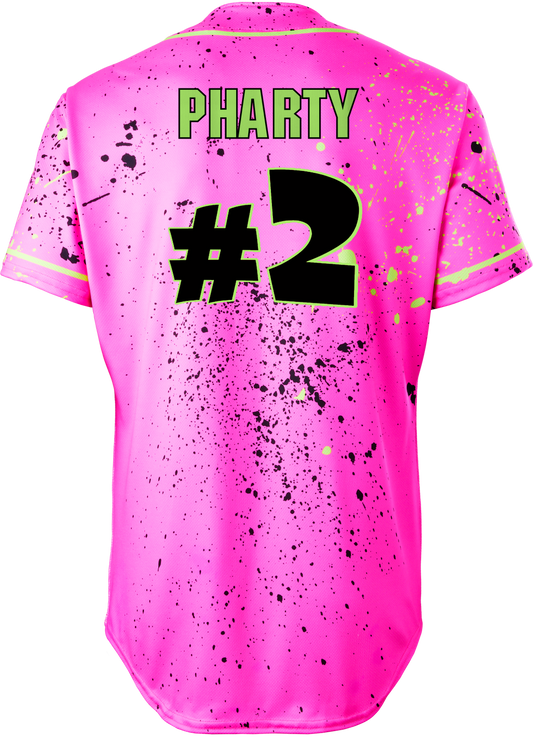 Party Animals Pharty "#2" Evoshield Jersey - Pink Splatter Paint