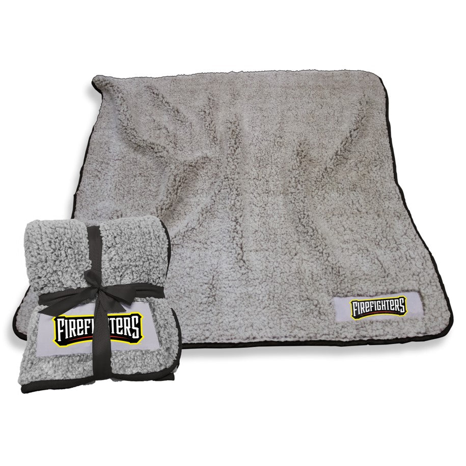 Firefighters Logo Brands Frosty Fleece Blanket - Oatmeal