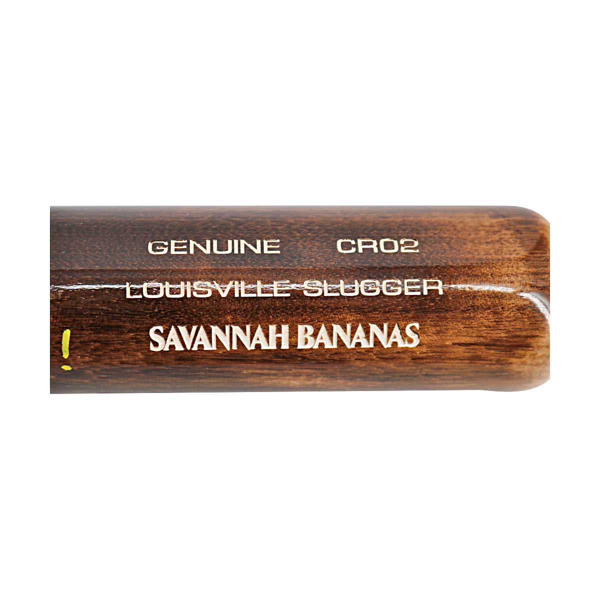 Robert Anthony Cruz Savannah Bananas Autographed Inscribed 'Go Bananas' LS CR02 Game Model Brown 2025 Bat
