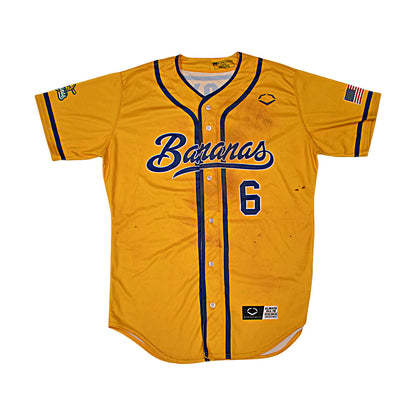 Ryan Cox Autographed Game Worn Savannah Bananas Jersey from Fenway Park Game on 6/8/2024