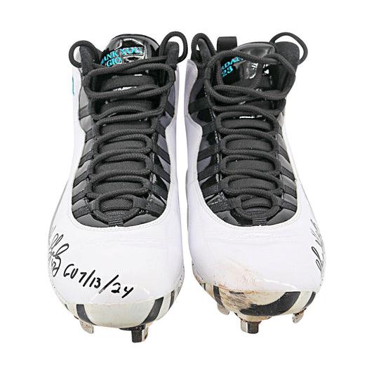Gio Gonzalez "Former Washington National" Autographed Inscribed Game Worn Pair of Size 11 Nike Jordan Cleats from Savannah Bananas Game at Nationals Park 7/13/2024