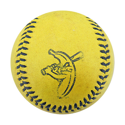 Savannah Bananas Game Used Banana Ball from 8/10/2024 Game at Cleveland Progressive Field - Corey Kluber First Pitch Ball