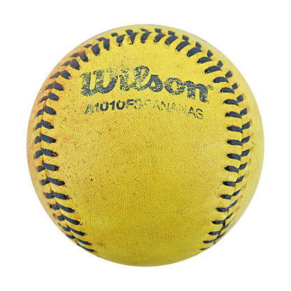 Savannah Bananas Game Used Banana Ball from 8/10/2024 Game at Cleveland Progressive Field - Corey Kluber First Pitch Ball