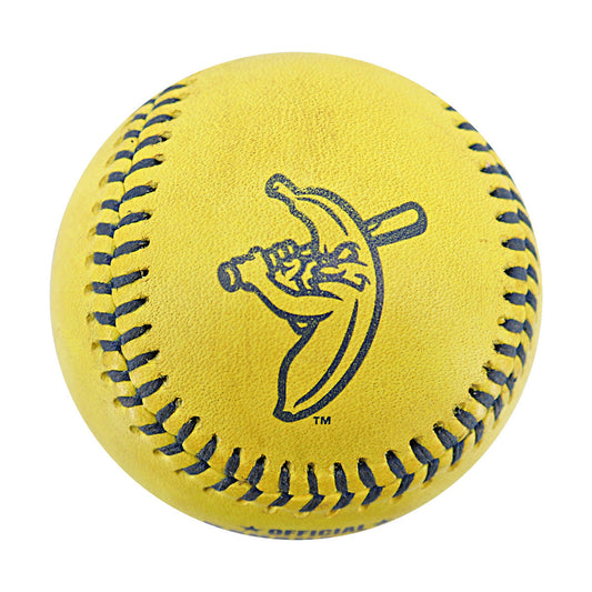 Savannah Bananas Game Used Banana Ball from 8/10/2024 Game at Cleveland Progressive Field - Corey Kluber Final Out of Inning Ball