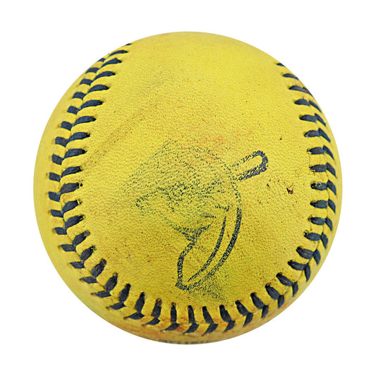 Savannah Bananas Game Used Banana Ball from 8/10/2024 Game at Cleveland Progressive Field - Jason Kipnis Base Hit Ball