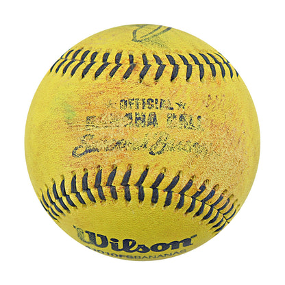Savannah Bananas Game Used Banana Ball from 8/10/2024 Game at Cleveland Progressive Field - Jason Kipnis Base Hit Ball