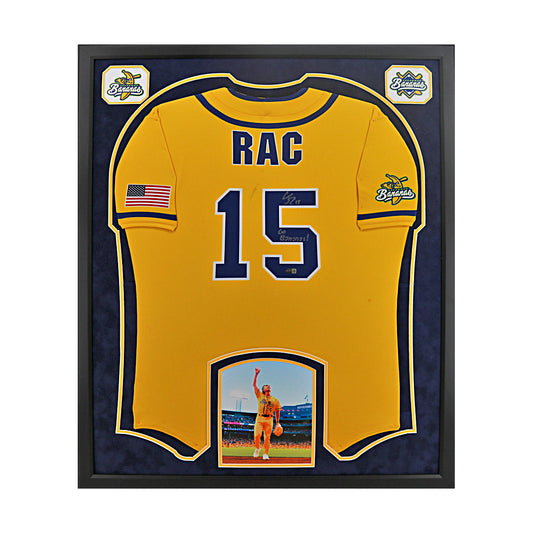 Robert Anthony Cruz Savannah Bananas Autographed Inscribed and Elite 2024 Framed Jersey