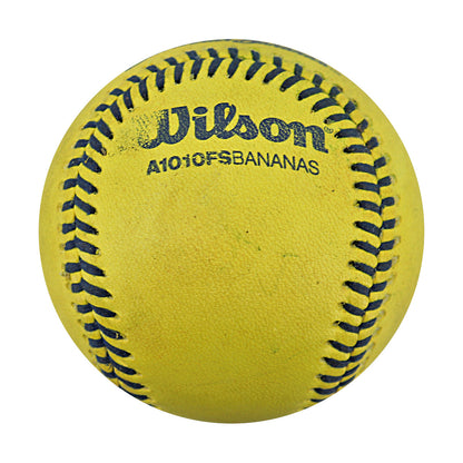Savannah Bananas 2024 Game Used Baseball from Philadelphia Citizens Bank Park - 9/21/24 - 1st Pitch Bananas, 1st Hit and HR Animals