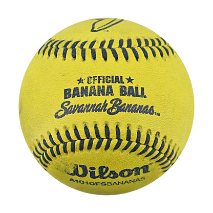 Savannah Bananas 2024 Game Used Baseball from Philadelphia Citizens Bank Park - 9/21/24 - 1st Pitch Bananas, 1st Hit and HR Animals