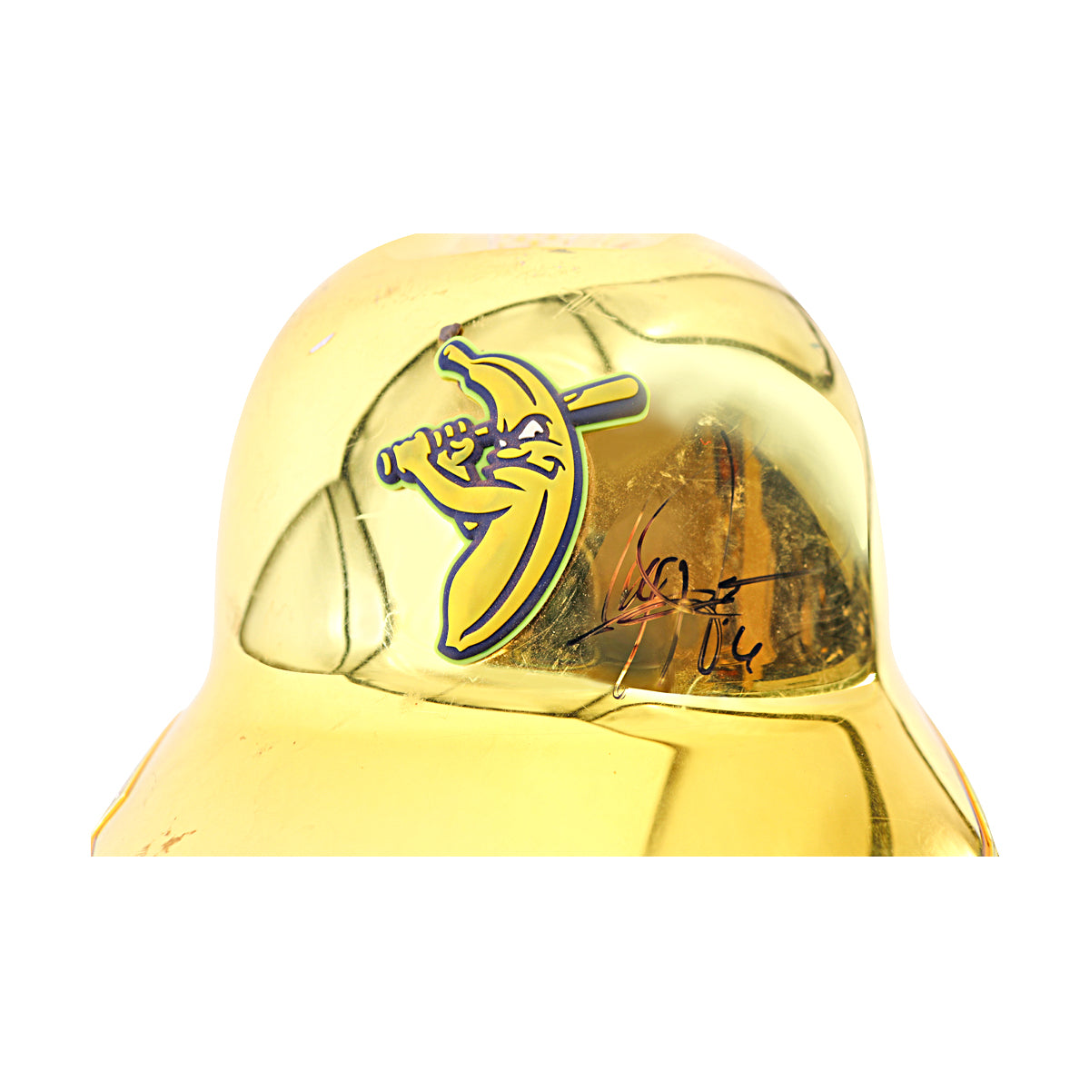 Ryan Howard Autographed Savannah Bananas 2024 Game Used Golden Batter Helmet from Philadelphia Citizens Bank Park - 9/21/24