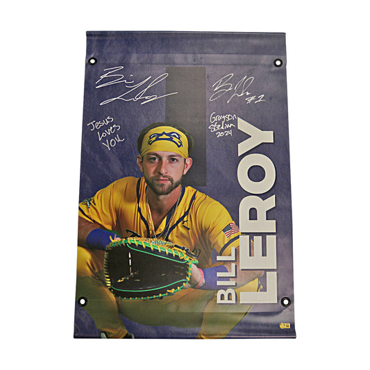 Bill Leroy Autographed Inscribed Savannah Bananas 2024 Grayson Stadium 24"x35" Vinyl Banner