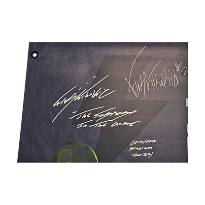 Malachi Mitchell Autographed Inscribed Savannah Bananas 2024 Grayson Stadium 24"x35" Vinyl Banner