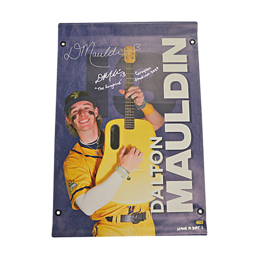 Dalton Mauldin Autographed Inscribed Savannah Bananas 2024 Grayson Stadium 24"x35" Vinyl Banner