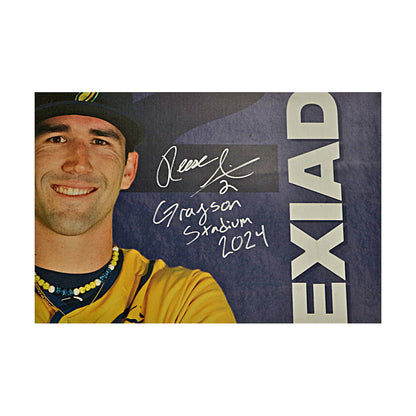Reese Alexiades Autographed Inscribed Savannah Bananas 2024 Grayson Stadium 24"x35" Vinyl Banner