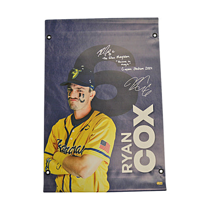Ryan Cox Autographed Inscribed Savannah Bananas 2024 Grayson Stadium 24"x35" Vinyl Banner