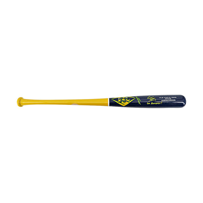 Robert Anthony Cruz Savannah Bananas Autographed Inscribed 'Go Bananas' LS CB35 Game Model 2025 Bat