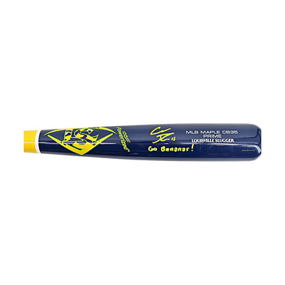 Robert Anthony Cruz Savannah Bananas Autographed Inscribed 'Go Bananas' LS CB35 Game Model 2025 Bat
