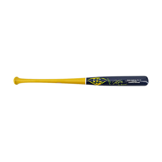Jackson Olson Savannah Bananas Autographed Inscribed 'Go Bananas' LS RA13 Game Model 2025 Bat