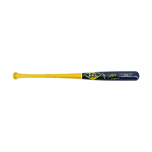 Jackson Olson Savannah Bananas Autographed Inscribed 'Go Bananas' LS CB35 Game Model 2025 Bat