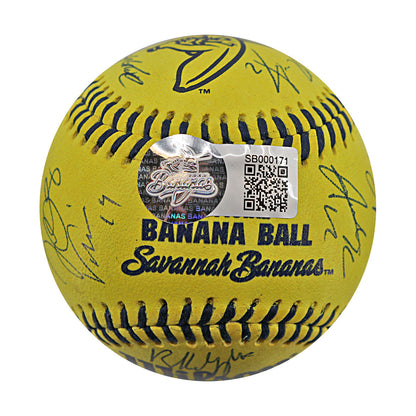 Savannah Bananas 2025 Team Autographed Wilson Banana Ball