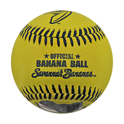 Robert Anthony Cruz Savannah Bananas Autographed Inscribed 'Lets Grow' Wilson Banana Ball