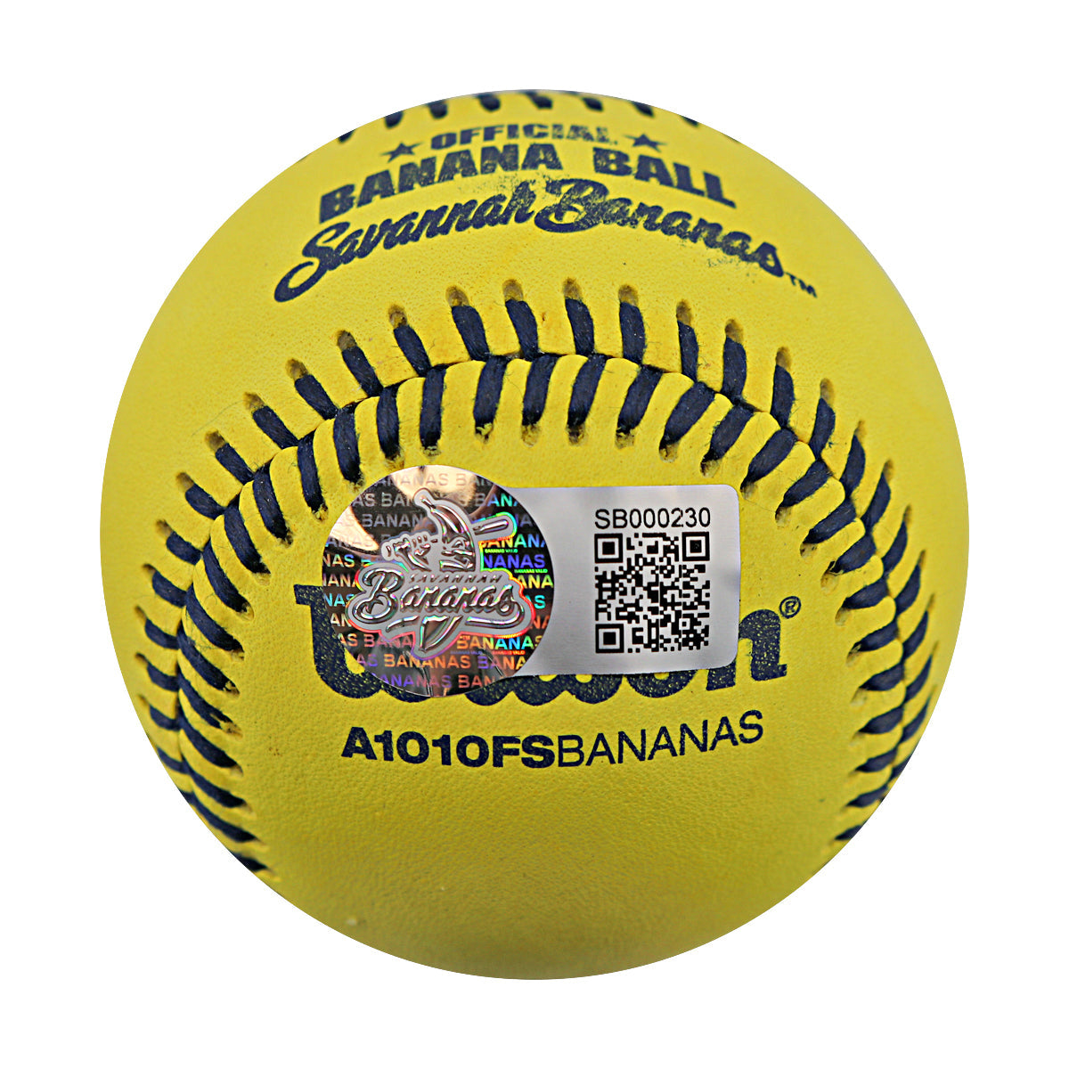 Robert Anthony Cruz Savannah Bananas Autographed Inscribed 'Lets Grow' Wilson Banana Ball