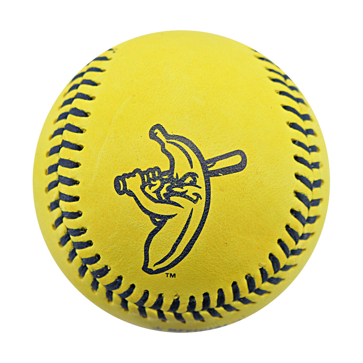 Jackson Olson Savannah Bananas Autographed Inscribed 'Go Bananas' Wilson Banana Ball