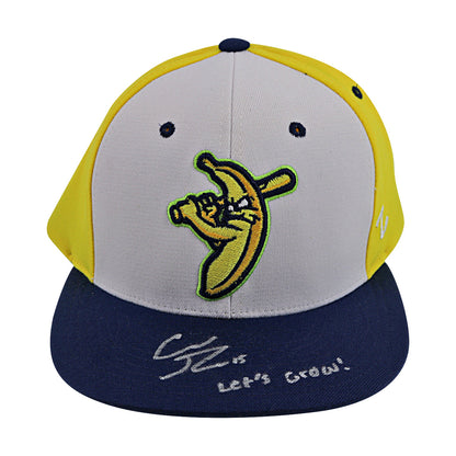 Robert Anthony Cruz Savannah Bananas Autographed Inscribed 'Lets Grow' Zephyr XL Hat