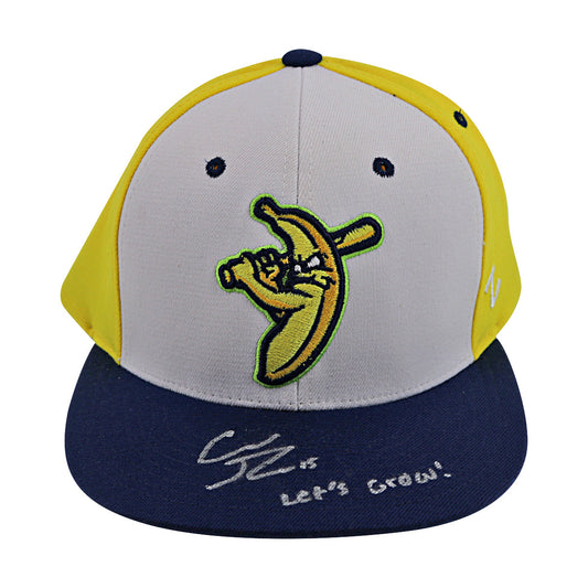 Robert Anthony Cruz Savannah Bananas Autographed Inscribed 'Lets Grow' Zephyr XL Hat