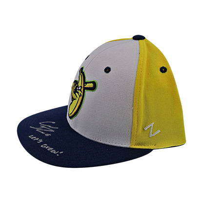 Robert Anthony Cruz Savannah Bananas Autographed Inscribed 'Lets Grow' Zephyr XL Hat