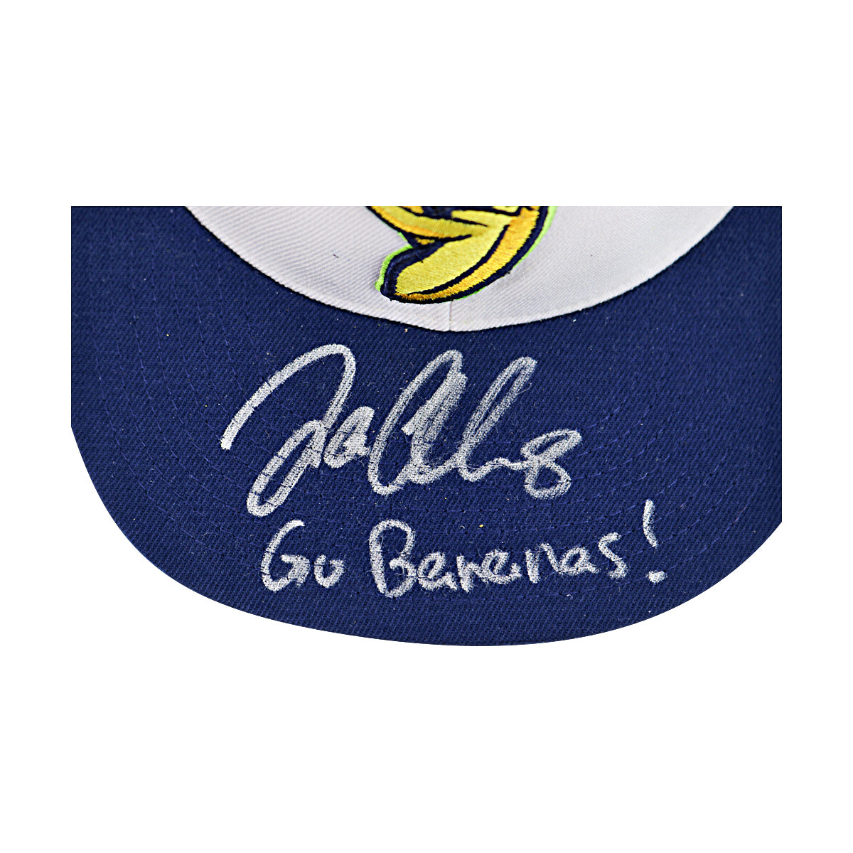 Jackson Olson Savannah Bananas Autographed Inscribed 'Go Bananas' Zephyr XL Hat