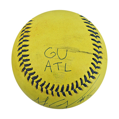 Andy Cosgrove Party Animals Autographed and Inscribed Game Used Banana Ball from 3/29/25 at Atlanta - Top 1st Foul Ball