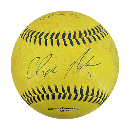 Chase Achuff Party Animals Autographed and Inscribed Game Used Banana Ball from 3/29/25 at Atlanta - Top 2 Foul Ball