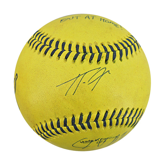 Ty Jackson Savannah Bananas Autographed and Inscribed Game Used Banana Ball from 3/29/25 at Atlanta - Top 4 Double Play
