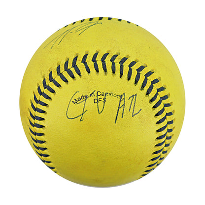 Ty Jackson Savannah Bananas Autographed and Inscribed Game Used Banana Ball from 3/29/25 at Atlanta - Top 4 Double Play
