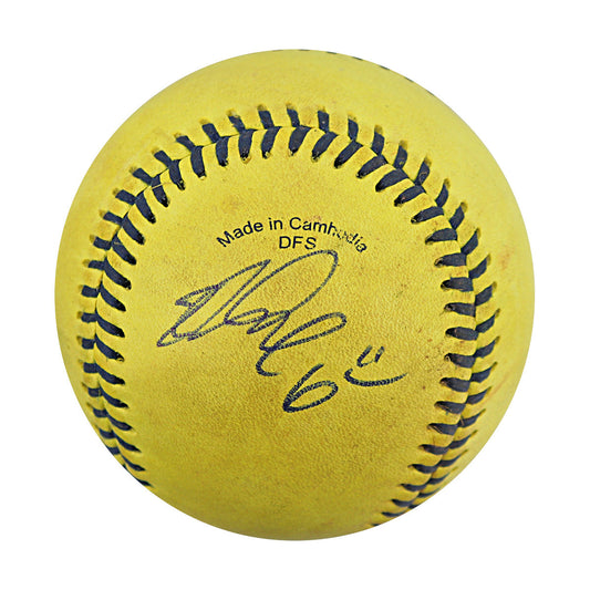 Ryan Cox Savannah Bananas Autographed Game Used Banana Ball from 3/30/25 at Atlanta - Top 1 Trick Play Ball