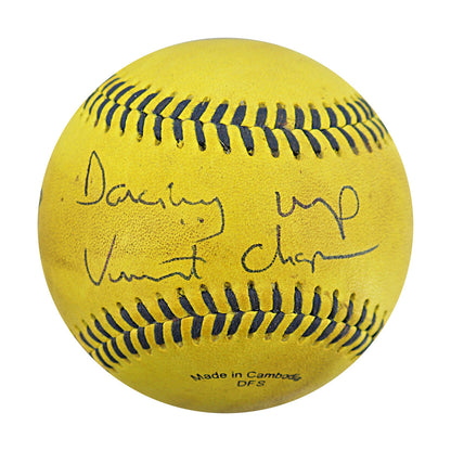Vincent "The Dancing Umpire" Chapman Savannah Bananas Game Used Banana Ball from 3/30/25 at Atlanta