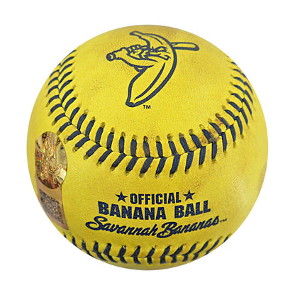 Vincent "The Dancing Umpire" Chapman Savannah Bananas Game Used Banana Ball from 3/30/25 at Atlanta