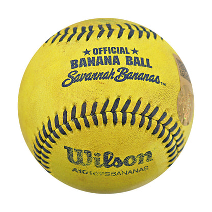 Reese Alexiades Savannah Bananas Autographed Game Used Banana Ball from 3/30/25 at Atlanta - Top 5 Trick Play and Final Out Ball