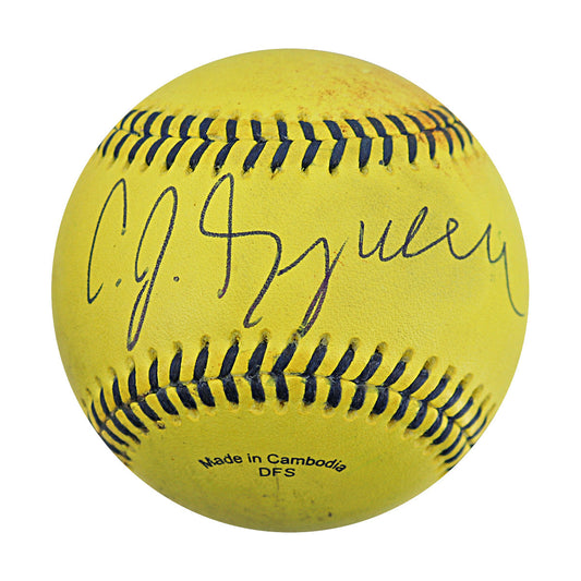 C.J. Spiller Savannah Bananas Autographed Game Used Banana Ball from 4/26/25 at Clemson