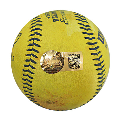 Danny Hosley Savannah Bananas Autographed Game Used Banana Ball from 4/26/25 at Clemson - Final Pitch Ball of Game