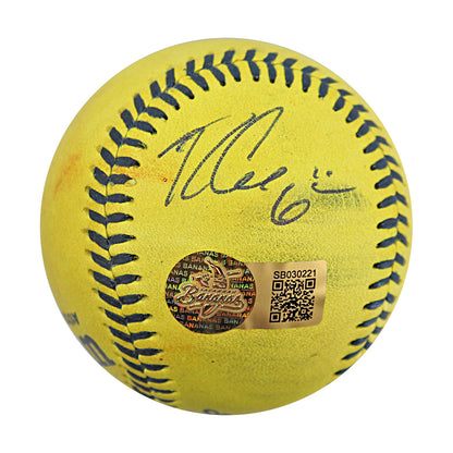 Ryan Cox Savannah Bananas Autographed Game Used Banana Ball from 4/26/25 at Clemson - 2nd Inning Foul Ball