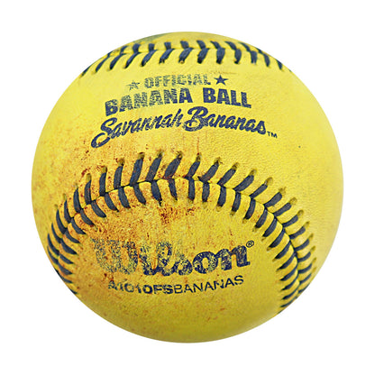 Correlle Prime Savannah Bananas Autographed Game Used Banana Ball from 4/26/25 at Clemson - 5th Inning Pitched Ball
