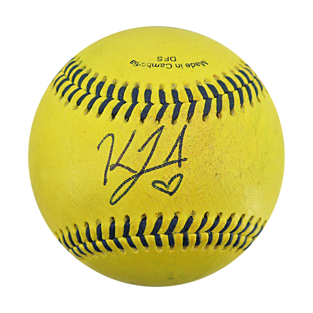 Kyle "KJ" Jackson Savannah Bananas Autographed Game Used Banana Ball from 4/26/25 at Clemson