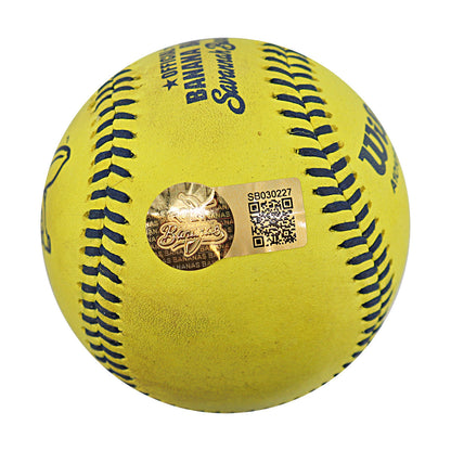 Robert Anthony "Coach RAC"  Savannah Bananas Autographed Game Used Banana Ball from 4/26/25 at Clemson - 7th Inning Back Flip Catch Ball