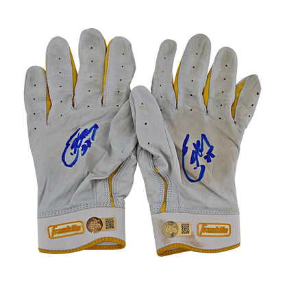 Eric Hosmer Autographed Game Used Pair of Batting Gloves 5.23.25 Kauffman Stadium  