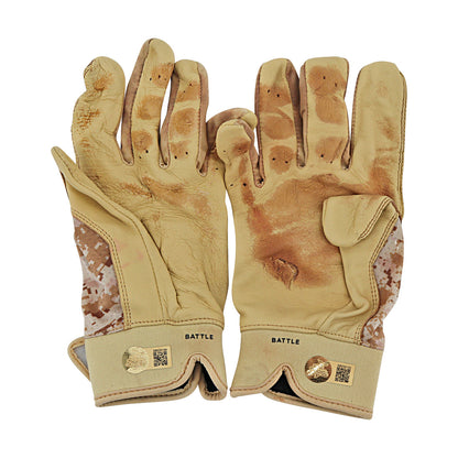 Mike Moustakas Signed Game Used Batting Gloves 5.23.25 Kauffman Stadium  