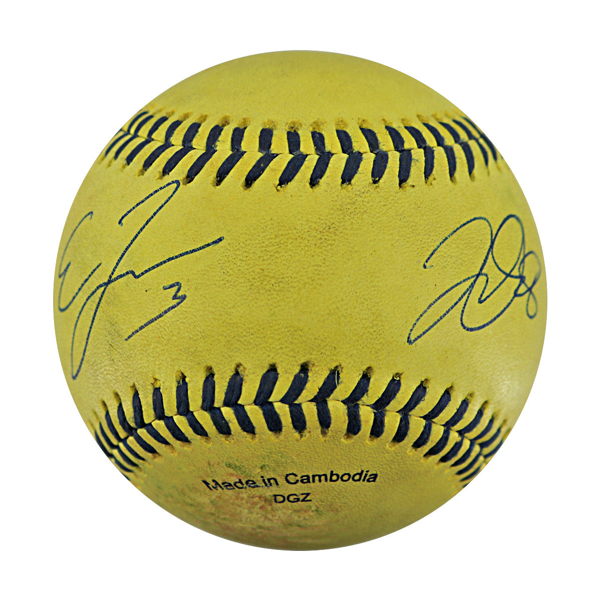 Olson, Jones Dual Signed Game Used Banana Ball 5.23.25 Kauffman Stadium  